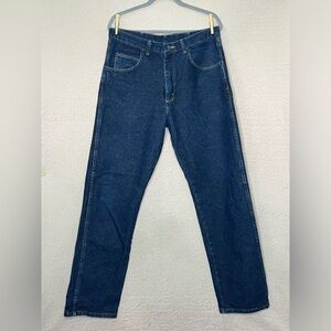 Vintage Wrangler Straight Leg Jeans-Men’s 34x34-Blue Denim Pants-Classic-Casual
